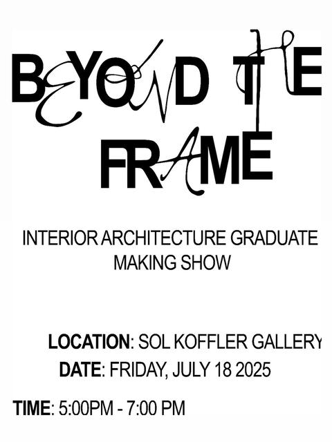 Join our first year grad students for their first exhibition! 
This show is focused on breaking down the idea of a wall and how we think of it in traditional gallery settings. 

Tomorrow, Friday July 18th from 5-7pm
Sol Koffler Gallery - 169 Weybosset Sta